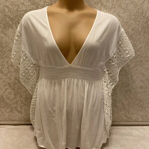 Victoria's Secret White Crochet Swim Cover-Up
